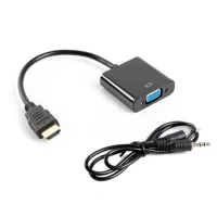 ADAPTADOR LANBERG HDMI MACHO/  VGA HEMBRA + MINIJACK 3.5MM HEMBRA 20CM