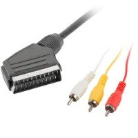 CABLE EUROCONECTOR LANBERG MACHO/3X RCA MACHO 1.8M