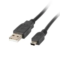 CABLE USB LANBERG 2.0 MACHO/ MINI USB MACHO 1.8M NEGRO