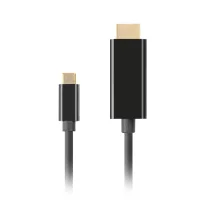 CABLE USB TIPO C A HDMI 4K LANBERG 1.8M / MACHO-MACHO / NEGRO