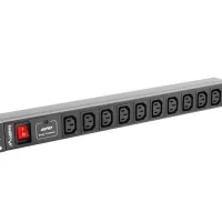 REGLETA LANBERG 1U 10A RACK 19 10X SOCKET NEGRO 2M
