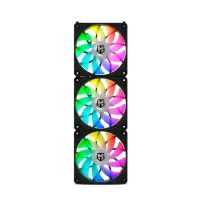 VENTILADOR CAJA NOX HUMMER EASYLINK BLACK 3 X 120MM LED ARGB
