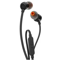 AURICULARES INTRAUDITIVOS JBL T110 BLACK / PURE BASS / DRIVERS 9MM / CABLE PLANO / MANOS LIBRES