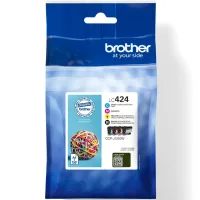 PACK CARTUCHOS TINTA BROTHER LC424VAL NEGRO CIAN MAGENTA AMARILLO