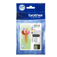 PACK CARTUCHOS TINTA BROTHER LC3213VAL NEGRO CIAN MAGENTA AMARILLO 400 PAGINAS CADA UNO
