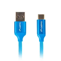 CABLE USB LANBERG 2.0 MACHO/USB TIPO C MACHO QUICK CHARGE 3.0 1.8M AZUL