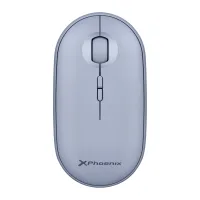 Raton Inalambrico Rebble Bluetooth y 2.4 Ghz hasta 3 dispositivos con Receptor USB Clic Silencioso para Portátil Notebook PC Chomebook Mac Color Azul