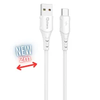 CABLE QCHARX ATHENS USB TIPO C A USB TIPO A / 2M / PVC BLANCO