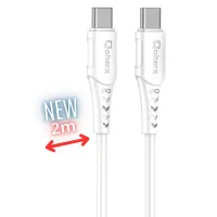 CABLE QCHARX SOFIA USB TIPO C A LIGHTNING / 2M / PVC BLANCO