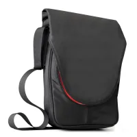 Bandolera o mochila poliester hasta 14" negra	
