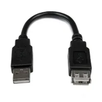 CABLE USB TIPO A STARTECH 0.15M/ MACHO-HEMBRA/ NEGRO