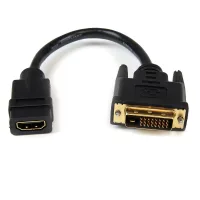 Cable Dvi-D A HDMI Startech 0.20M  Macho-Hembra  Negro