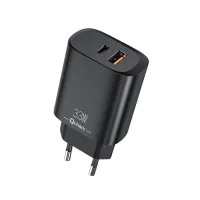 CARGADOR QCHARX EROS 3A 33W 1 X USB TIPO A / 1 X USB TIPO C NEGRO