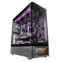 CAJA ORDENADOR MARS GAMING MCLCDPRO ATX PANTALLA 7.2" CRISTAL TEMPLADO NEGRA