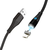 Cable de Carga Rápida 3A y Datos, Magnético, Micro USB, 1 m
