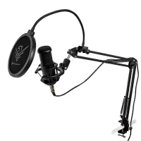 Kit Microfono Phoenix StreamCast Pro gaming conector jack, Brazo articulado, Filtro antipop y Montura antivibracion
