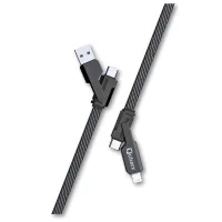 CABLE QCHARX PORTO MULTICABEZAL / USB A C / USB A LT / USB C A USB C / USB C A LT