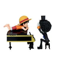 FIGURA BANPRESTO ONE PIECE WORLD COLLECTABLE FIGURE LOG STORIES-MONKEY D.LUFFY & BROOK "THATS GREAT!! AFTER ALL THIS TIME, HE'S STILL!!! 8CM