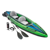 Intex 68306 - Kayak hinchable K2 2 Personas con 2 remos y bomba