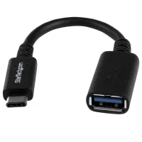 CABLE USB TIPO C A USB TIPO A STARTECH 0.15M/ MACHO-HEMBRA/ NEGRO