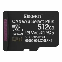 TARJETA MEMORIA MICRO SECURE DIGITAL SDXC 512GB KINGSTON CANVAS SELECT PLUS CLASE 10 UHS-1