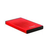 CAJA EXTERNA TOOQ TQE-2527R PARA HDD 2.5" 9.5MM SATA 3 USB 3.2 ROJO