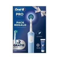 CEPILLO DENTAL ELECTRICO BRAUN ORAL-B VITALITY PRO BLANCO + 2 CABEZALES Y DENTIFRICO