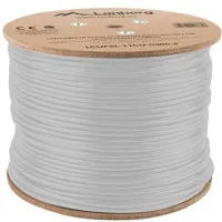 BOBINA CAT.6A LANBERG FTP 305M  RJ45 SOLID COBRE LSZH CPR FLUKE TESTE AWG24 GRIS