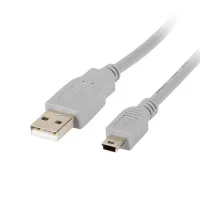 CABLE USB LANBERG 2.0 MACHO/MINI USB MACHO 1.8M GRIS