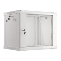 ARMARIO LANBERG MURAL RACK 19" 9U/ 600X450 FLAT PACK V2 PUERTA CRISTAL GRIS