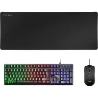 KIT TECLADO + RATON MARS GAMING MCPX RGB NEGRO + ALFOMBRILLA