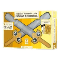 JUEGO DE MESA VAMOS A PEGARNOS CON ESPADAS DE MENTIRA EDAD RECOMENDADA 10 AÑOS