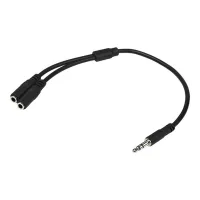 CABLE JACK 3.5MM STARTECH 0.20M / MACHO-HEMBRA / NEGRO