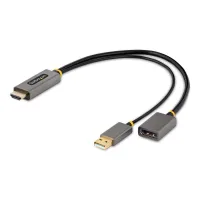 ADAPTADOR HDMI A DISPLAYPORT / USB TIPO A STARTECH 0.30M/ MACHO-MACHO/HEMBRA/ GRIS