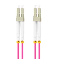 LATIGUILLO FIBRA OPTICA LC/UPC LANBERG 2M MULTI DUPLEX OM4 50/125 LSZH VIOLETA