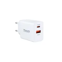 CARGADOR DE PARED USB TOOQ TQWC-2SC04WT USB TIPO A + USB TIPO C BLANCO