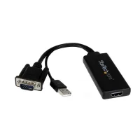 ADAPTADOR VGA A HDMI STARTECH MACHO-HEMBRA/ NEGRO + ALIMENTACION USB