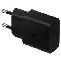 CARGADOR SAMSUNG USB TIPO-C 15W SIN CABLE NEGRO EP-T1510