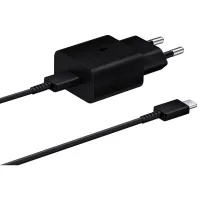 CARGADOR SAMSUNG EP-T1510 USB TIPO C  NEGRO + CABLE USB TIPO C 15W