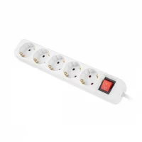 REGLETA LANBERG 5 TOMAS SCHUKO CON PROTECION BLANCA 1.5M