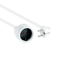 CABLE DE ALIMENTACION SCHUKO NANOCABLE 5M/ MACHO-HEMBRA/ BLANCO