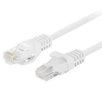 CABLE RED LANBERG LATIGUILLO CAT.6 U/UTP 0.25M BLANCO FLUKE PASSED 10 UNIDADES