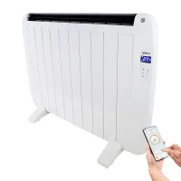 Radiador Eléctrico Yoevu Bajo Consumo 10 Elementos 1500W Pared o Pie Blanco