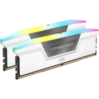 MEMORIA RAM DDR5 32GB 2X16GB CORSAIR VENGEANCE RGB WHITE / 6000MT/S / PC5-48000 / CL30