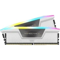 MEMORIA RAM DDR5 32GB 2X16GB CORSAIR VENGEANCE RGB WHITE / 6000MT/S / PC5-48000 / CL30