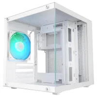 CAJA ORDENADOR MARS GAMING MC-CUBEW MATX ARGB CRISTAL TEMPLADO BLANCA