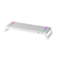 SOPORTE SOBREMESA MARS GAMING MGSONE PARA MONITOR MAX 30KG RGB BLANCO