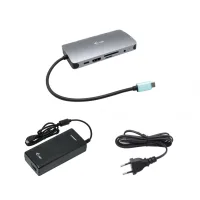 NANO DOCK I-TEC USB-C METAL HDMI/VGA WITH LAN + CARGADOR 112W