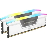 MEMORIA RAM DDR5 32GB 2X16GB CORSAIR VENGEANCE RGB WHITE / 6400MT/S