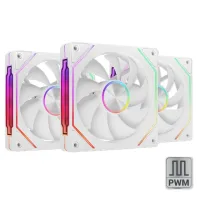 VENTILADOR MARS GAMING MF-LINKFINITY ARGB 3X 120MM BLANCO